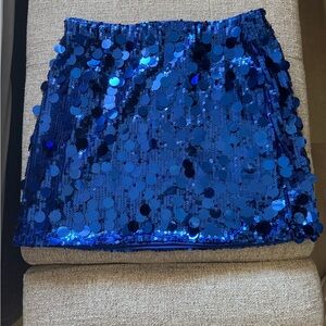 Blue Sequin Women's Skirt
